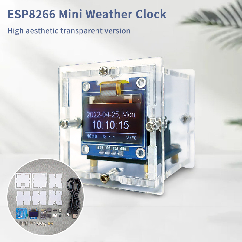 Electronics Project Kit - ESP8266 Mini Hava Durumu Saati Kiti