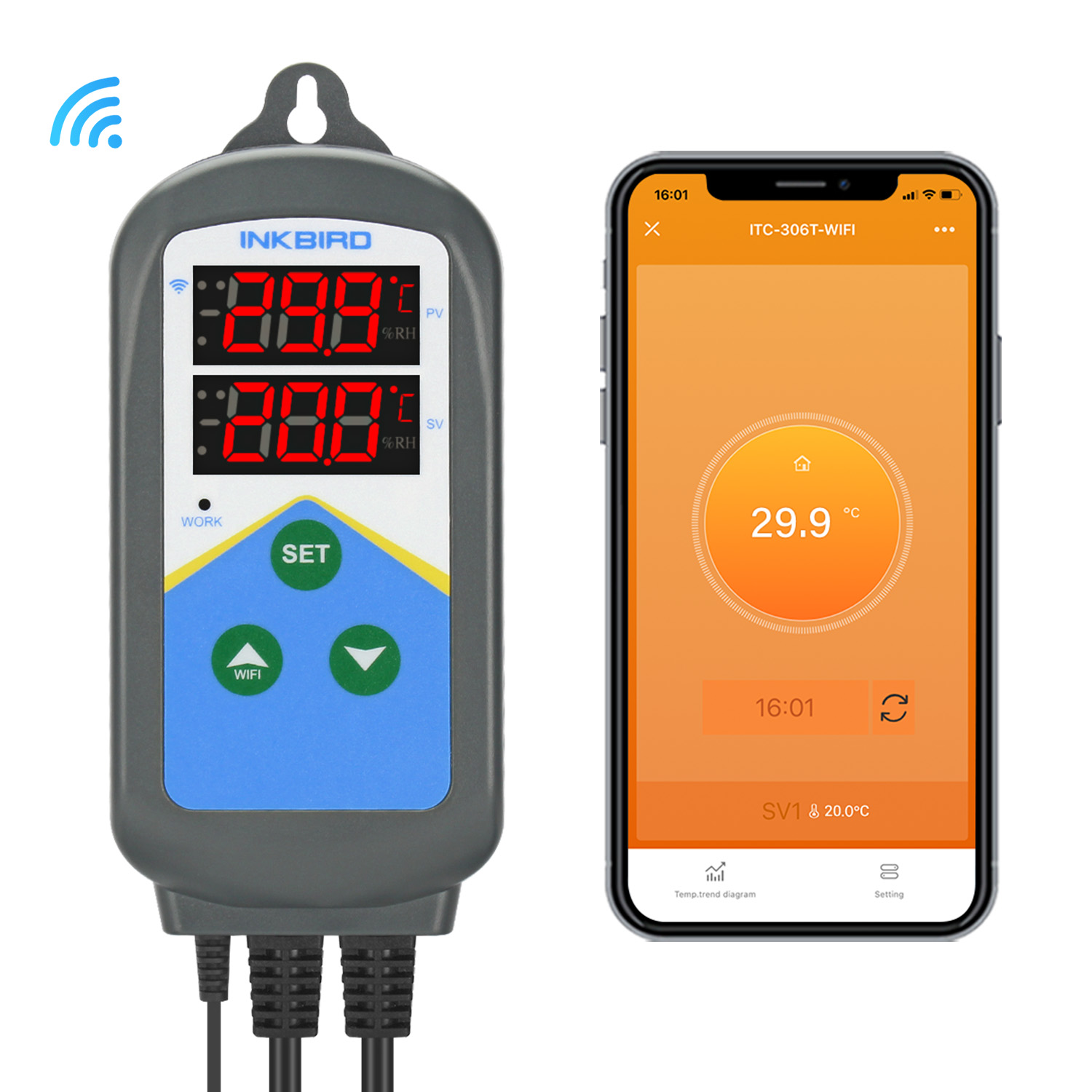 Wifi Thermostat - INKBIRD WIFI ITC-306T-WIFI sıcaklık kontrol cihazı