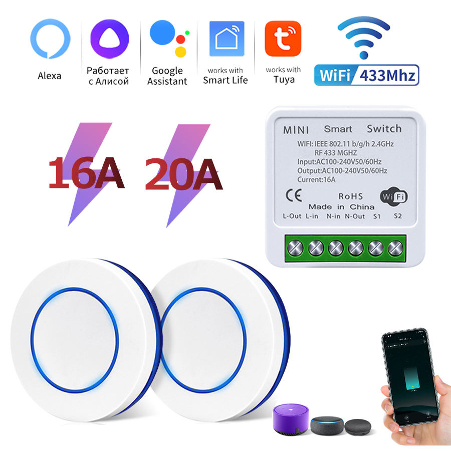 Smart Light Switch Wifi - Tuya Wifi akıllı anahtar RF 433MHz