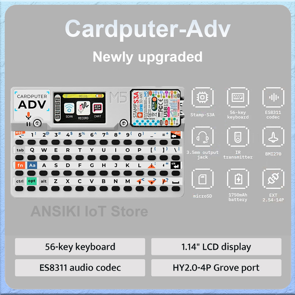 Electronics Project Kit - M5Stack Cardputer-Adv Programlanabilir Kart Bilgisayarı Stamp-S3A