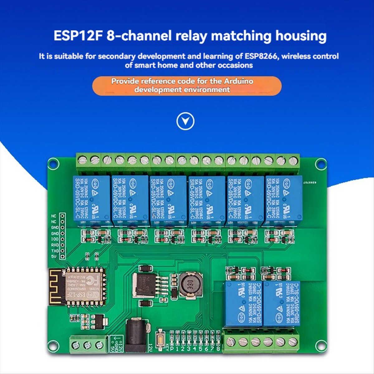 A99X 8-CH Röle Modülü DC12-24/ - Esp8266 Relay Module incelemesi ve fiyatı