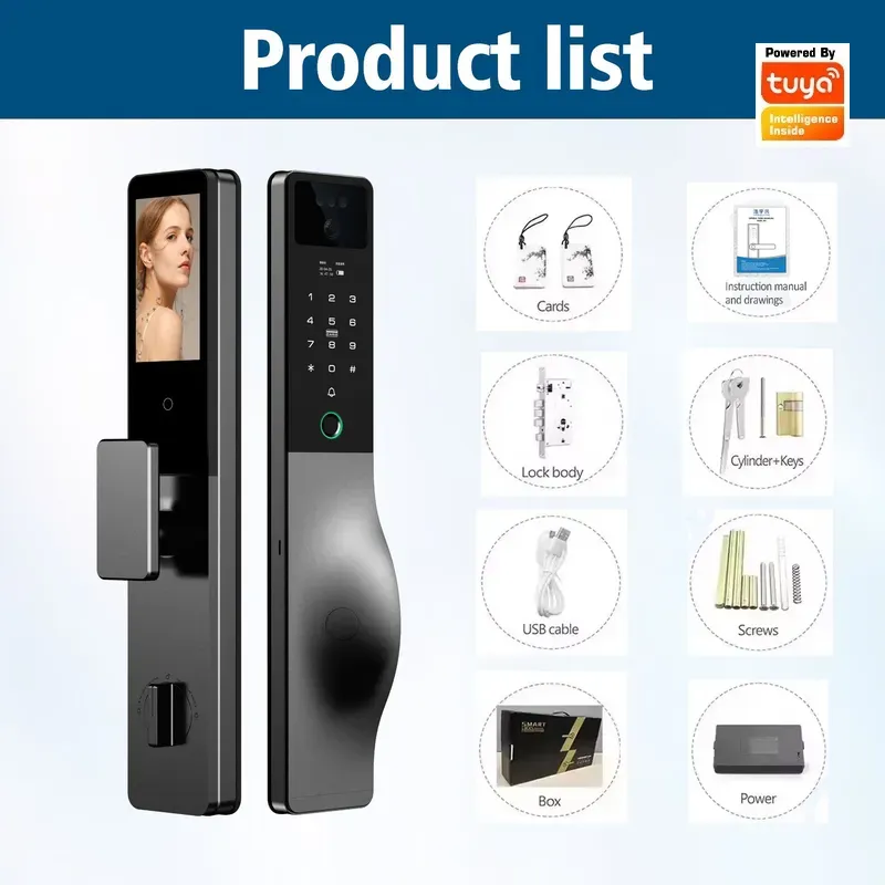 Akıllı Kilit, İnterkom, Şifre, - Smart Door Lock Wifi incelemesi ve fiyatı