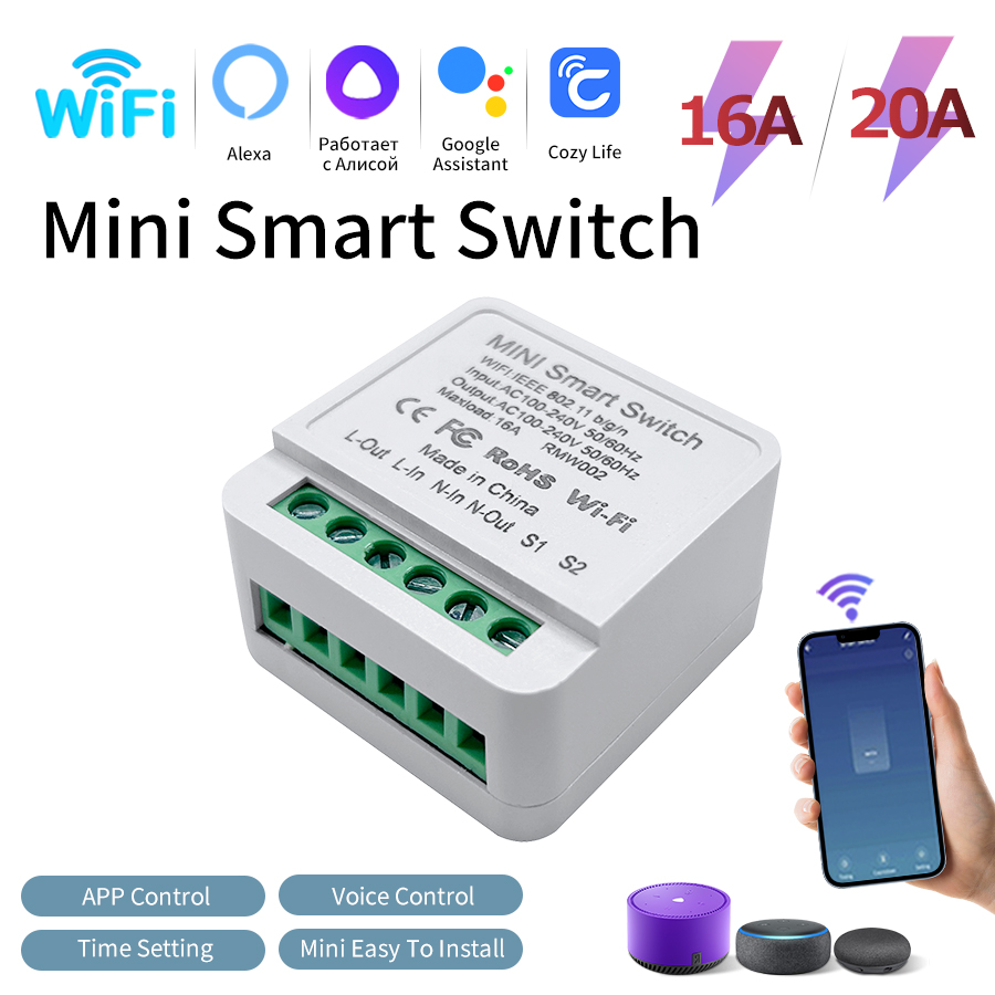 16A 20A Akıllı WiFi Kablosuz I - Smart Light Switch Wifi incelemesi ve fiyatı
